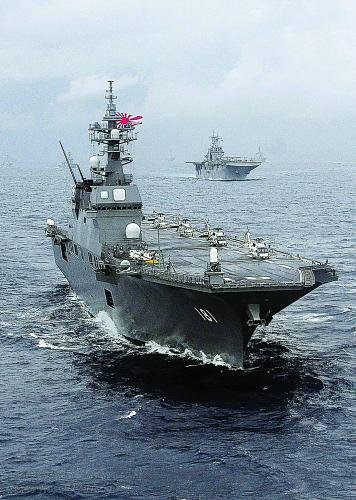 圖片說(shuō)明： “日向”級(jí)直升機(jī)驅(qū)逐艦將在奪島登陸中扮演重要角色。