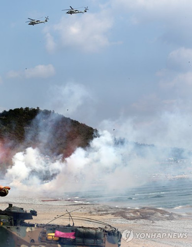 韓國海軍陸戰(zhàn)隊(duì)首次履行聯(lián)合登陸軍司令職責(zé)。